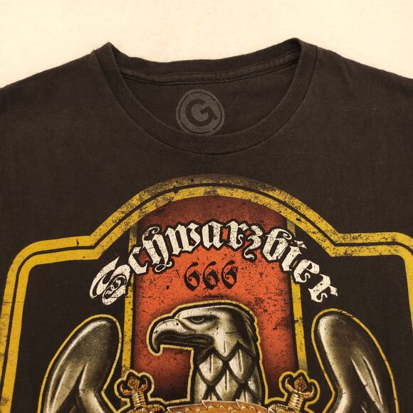Slayer Silver Eagle Band Crew Neck Short Sleeve Shirt Mens Size Medium M Black - Picture 1 of 9